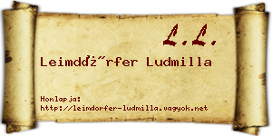 Leimdörfer Ludmilla névjegykártya